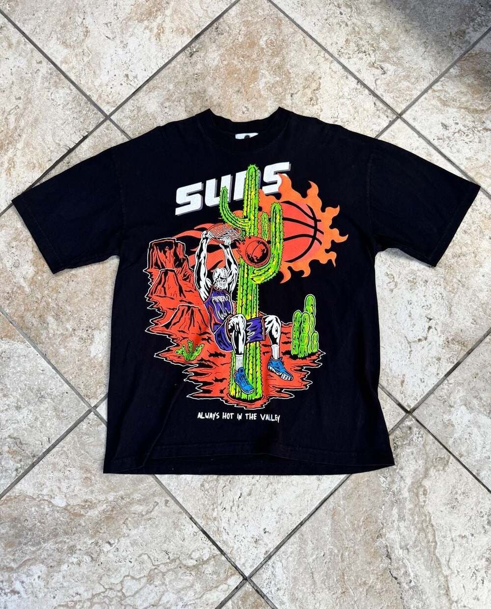 Warren Lotas Phoenix Suns Always Hot In The Valley T-Shirt Black Size L